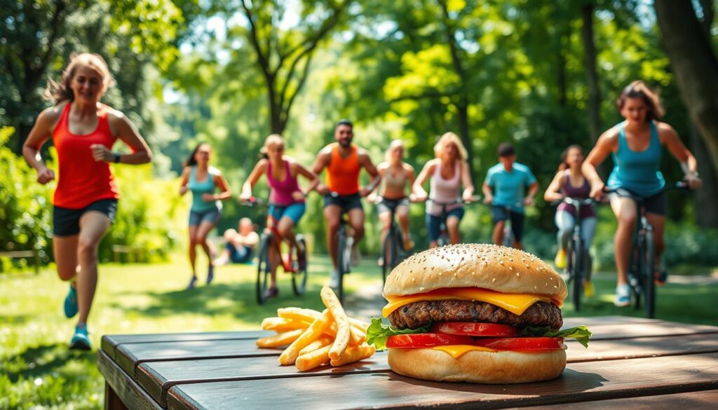 Spalanie kalorii z cheeseburgera